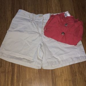 Tan mid/high thigh shorts